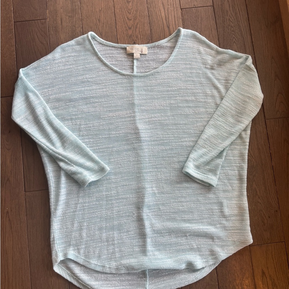 Olive & Oak Light Teal Long Sleeve Top